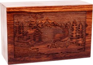 Urnes commémoratives de crémation en palissandre pour humains adultes hommes femmes urnes boîte cercueil pour cendres hommes femmes grandes urnes funéraires pour cendres - Product Image 4