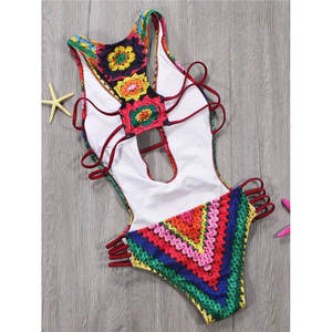 Monokini floral une pièce avec dos nu - Product Image 2