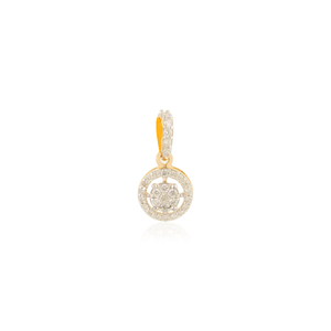 Delicate OEM/ ODM Jewelry 100% Genuine <b>Diamond</b> Round Shape Minimal Halo Pendant Customized Fine Jewelry 18K Yellow Gold - Product Image 1
