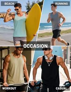 Chaleco deportivo sin mangas para hombre, camiseta sin mangas para entrenamiento de gimnasio, ropa deportiva transpirable de secado rápido para correr y entrenar - Product Image 6