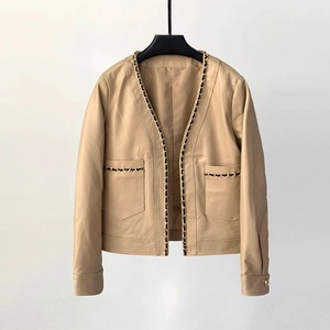 Steampunk Rock Rivet Veste en cuir pour femme Slim Short Streetwear Gothique Broderie Pu Cuir Locomotive Manteau Femme - Product Image 1