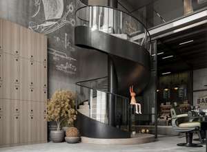 Estación de Trabajo de Peluquería Portátil de Madera Negra, Moderna, Profesional y Duradera - Muebles de Salón Ecológicos Ajustables para Almacén de Peluquería - Product Image 2