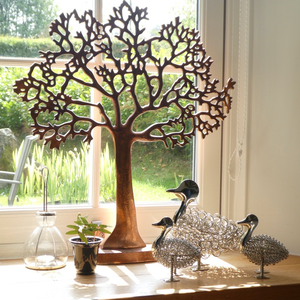 Árbol de decoración en demanda con escultura de diseñador de base de madera para celebración de boda Interior del hogar árboles de mesa de oficina modernos - Product Image 1