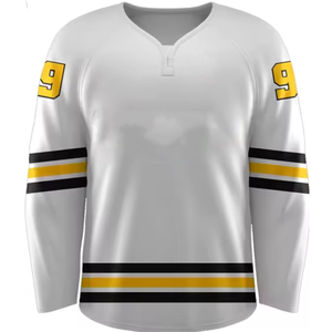 Maillots de hockey sur glace personnalisés en polyester respirant et antibactérien, uniformes d'équipe avec options personnalisables - Product Image 5