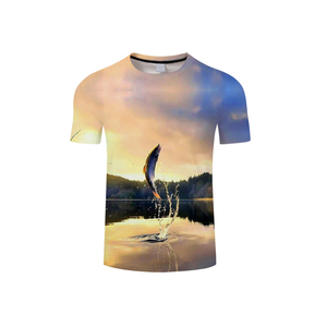 Men's Performance Fishing <b>T</b>-<b>Shirt</b> Custom Logo Quick Dry <b>Long</b> Clothing Wholesale Short Fishing Wear Newest Design Sublimation - Product Image 4