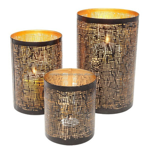 Linterna de Metal con forma redonda, farol colgante decorativo de lujo negro con soportes, gran oferta - Product Image 6