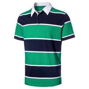 Ventes chaudes OEM, shorts de golf à manches courtes pour hommes, rayés, en piqué, et maillot de rugby en coton avec col polo, chemises en coton - Product Image 1
