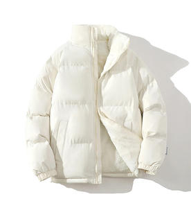 Vestes matelassées décontractées pour hommes, personnalisées OEM, avec doublure en polaire, col montant, coupe ample, imperméables, réversibles, épaisses pour l'hiver - Product Image 3