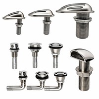 Aérateur de coque 16 mm à quatre trous en acier inoxydable 316 de qualité marine pour bateau et yacht, quincaillerie marine