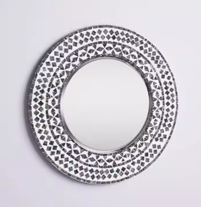 Meilleure qualité moderne marocain gris os incrustation luxe écologique miroir mural élégant maison chambre décoration artisanat emporium inde - Product Image 4