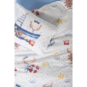 Juego de Ropa de Cama para Bebé Estilo Clásico Azul Marino, 100% Algodón, Edredón y Sábana, Técnicas de Tejido Marino, Apto para Dormir al Bebé - Product Image 2