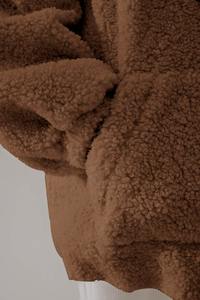 Ropa de calle, sudaderas con cordón de Sherpa bordadas personalizadas, jersey de peso pesado, sudaderas transpirables antiarrugas de lana para mujer - Product Image 5