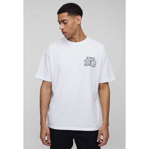 Camisetas de algodón pesado de gran tamaño para hombres 230G diseño gráfico personalizado OEM Top casual de lujo de alta calidad - Product Image 3