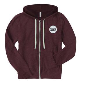 Sweat à capuche unisexe Bella + Canvas, léger, à fermeture éclair intégrale, en tissu tri-blend - Product Image 6