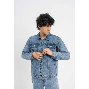 2025 conception personnalisée en gros Denim veste hommes Slim Fit Style décontracté Denim jean vestes et manteaux OEM entretenu respirant - Product Image 1