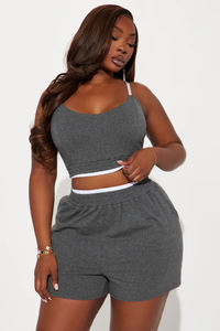 Conjuntos de Ropa de Verano para Mujer, Estilo Moderno, 2 Piezas, Shorts de Ciclista - Product Image 5