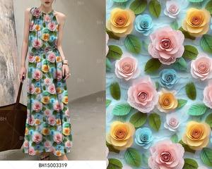 ชุดเดรสและชุดนอนสำหรับผู้หญิงผ้าเรยอน100% ผ้าวิสคอสพิมพ์ลายดิจิตอลงานตามสั่ง - Product Image 2