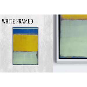 Tableau imprimé sur toile : style Rothko abstrait, bleu et jaune, 1P Whiteframedcanvas - Product Image 1