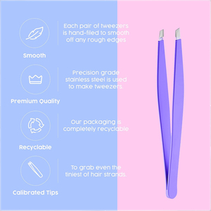 Pince à épiler pour sourcils, pointe inclinée, acier inoxydable, durable, finition lisse et polie pour l'hygiène et la sécurité - Product Image 6