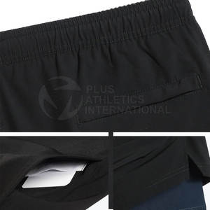 Pantalones cortos atléticos ligeros para hombre, precio al por mayor, pantalones cortos atléticos cómodos para hombre, pantalones cortos atléticos con cintura elástica para hombre - Product Image 3