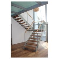 Escalier Optima moderne en spirale en métal et verre pour les intérieurs de villas Escalier