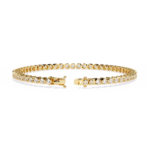 Magnifique bracelet et jonc en or 18 carats avec diamants de laboratoire, bijoux luxueux - Product Image 2