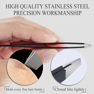 Recién llegado, pinzas para cejas, el mejor diseño, instrumentos de belleza de acero inoxidable con impresión de logotipo personalizado - Product Image 4