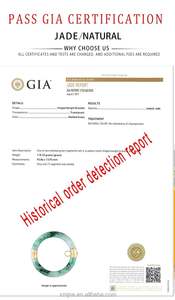 Certificado grado a tinta de jadeíta Natural Jade Guan Gong colgante tinta verde hielo tipo Jade hombres y mujeres colgante Jade colgante 3 - Product Image 2