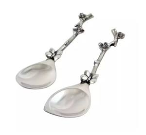 Élégant nouveau serveur de salade à poignée de lavage blanche Nouvel ensemble de couverts en métal pour ustensiles de cuisine d'hôtel Élégant et élégant - Product Image 3