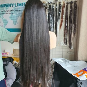 Cabello humano virgen de doble estiramiento Curl rizado recto onda profunda longitud larga para sin pegamento para peluca de encaje transparente - Product Image 1