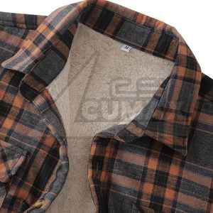 Nueva camisa de trabajo de franela resistente para hombre, forrada térmicamente, mezcla de algodón duradera, ropa de trabajo para exteriores, camisa de franela para hombre - Product Image 5