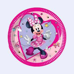 Assiettes en papier Minnie Mouse 19,5 cm 6 pièces Assiettes jetables pour fête - Product Image 1