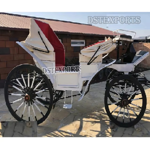 รถม้าสองชั้นแบบ VIS-A-Vis มีฮู้ดทันสมัยรถม้าที่ใช้ในการขับเคลื่อนม้าคุณภาพจากอินเดีย - Product Image 1