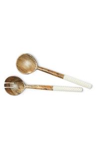 Serveur de salade en bois de mangue naturel de haute qualité outil de salade en bois fabriqué en inde ustensiles de cuisine événements de mariage hôtel - Product Image 2