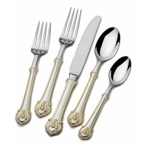 Service de couverts en métal fini argent avec poignée en relief pour mariages et tables à manger service de couverts de table - Product Image 2
