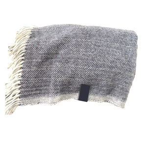 Comfort Traditional <b>Woolen</b> Woven <b>Blanket</b> Solid and Geometric Pattern Style Striped <b>Woolen</b> - Product Image 2