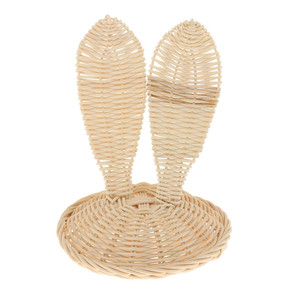 Sombrero adorable hecho a mano con orejas de conejo para niño, gorro de mimbre de calidad superior a la moda, sombreros de verano para niño - Product Image 1