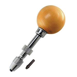 Mandrin de perceuse à main en bois avec poignée en bois, pivotant, à broche, pour outils de sculpture sur bois, prix d'usine - Product Image 1