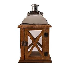 New Arrival Customized <b>Wooden</b> <b>Lantern</b> in Natural Wood Color with Glass & Top Metal - Product Image 3