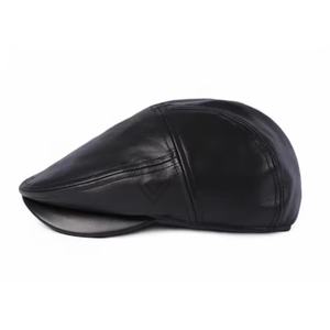 หมวกหนังทรงแบนสไตล์เบเร่ต์ปรับขนาดได้หมวกหนังโลโก้ตามสั่ง - Product Image 1