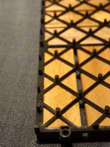 High Quality Natural Acacia Wood <b>Interlocking</b> <b>Tiles</b> Outdoor Patio Decking <b>Tiles</b> 30x30cm Easy Click System Garden Flooring - Product Image 5