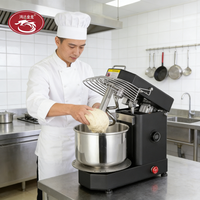 Mélangeur à pâte commercial à moteur sans balais HM-5TD 2 kg, mélangeur à pâte de table à tête inclinable avec bol amovible