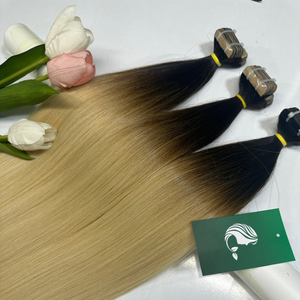 Bande dans les cheveux naturels droits avec beaucoup de couleurs prix de gros de cheveux humains vierges longueur de 8-32 pouces - Product Image 1