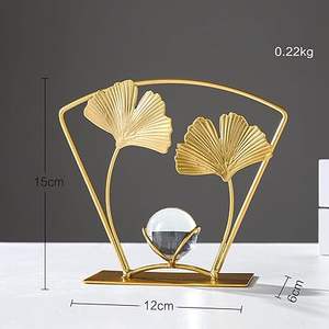 Luz de té de metal de hierro acabado en oro con diseño de hoja más reciente - Product Image 4