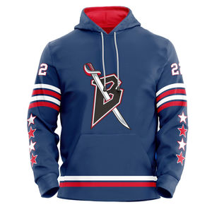 Pull à capuche de hockey sur glace avec capuche pour homme, pull avec personnalisation, vente en gros, nouveauté, 2023 - Product Image 2