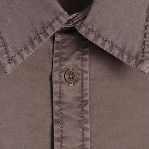 Chemise en coton et lyocell pour homme, manches longues, boutonnée, décontractée, style workwear, avec poche et col rabattu - Product Image 3