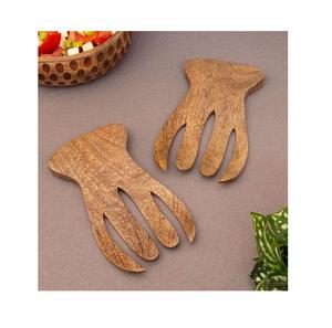 Ensemble de serveurs à salade en bois sculpté à la main, ustensiles de cuisine en bois, outils à salade au meilleur prix de gros - Product Image 4