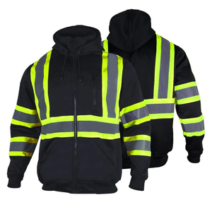 2025 doublure haute visibilité en polyester de haute qualité veste de travail imperméable respirante avec capuche vêtements de travail de sécurité réfléchissants - Product Image 3