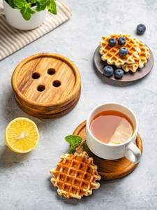 High Quality Thermal Insulation Wooden Coasters Pads Creative Solid Wooden Blank Coasters <b>Christmas</b> <b>Table</b> Custom Printing Logo - Product Image 6