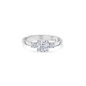 Adjustable 3 Stone Stylish Diamond Look <b>Ring</b> <b>for</b> <b>Men</b> and Women - Product Image 5